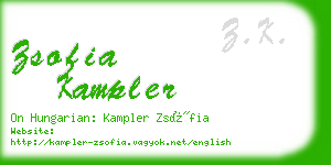 zsofia kampler business card